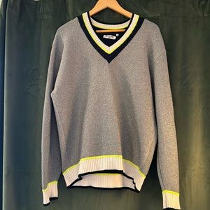 Like New: Opening Ceremony metallic V Neck disco sweater